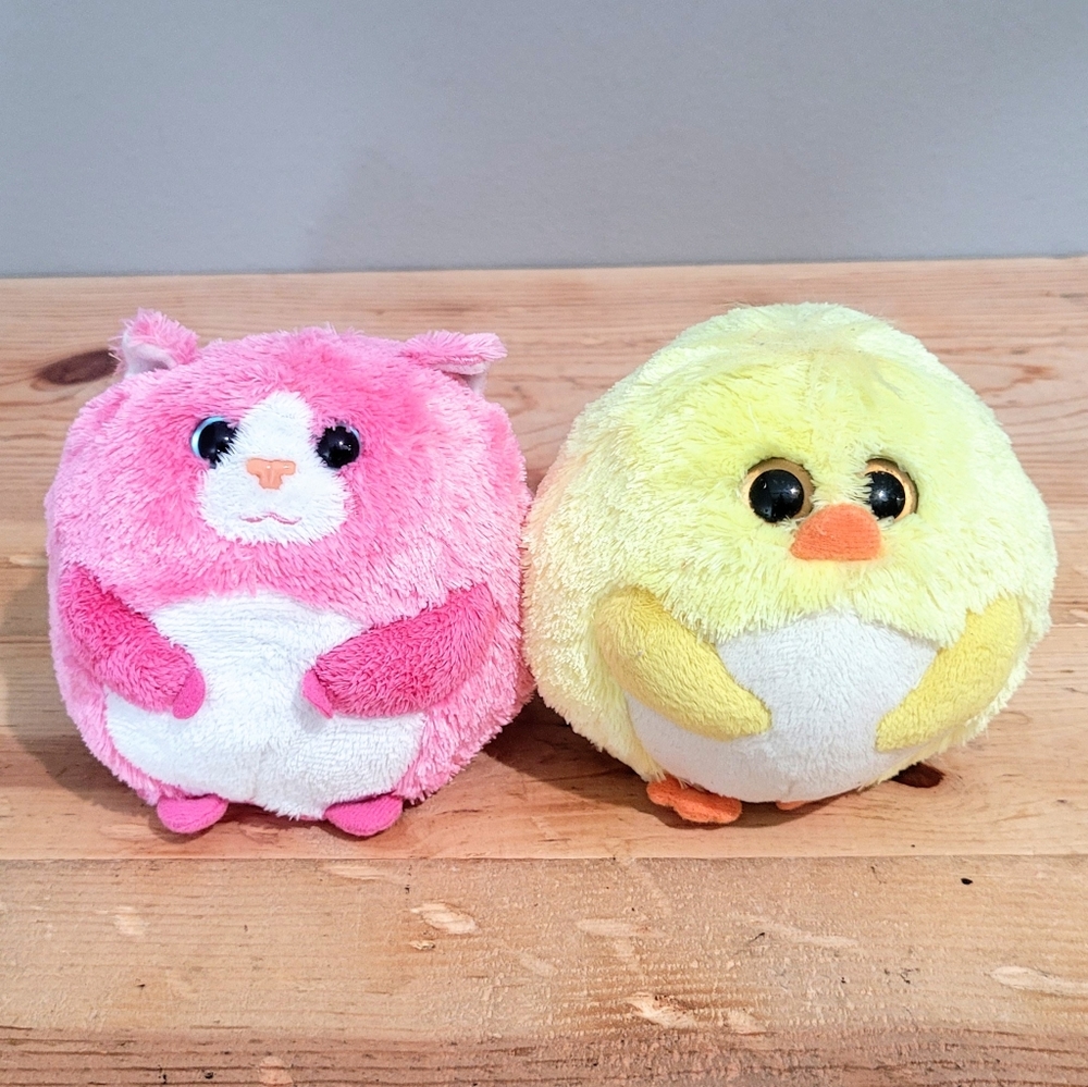 TY Beanie Ballz Tumbles The Cat And Eggbert The Chick Plush Stuffed Animals Toys